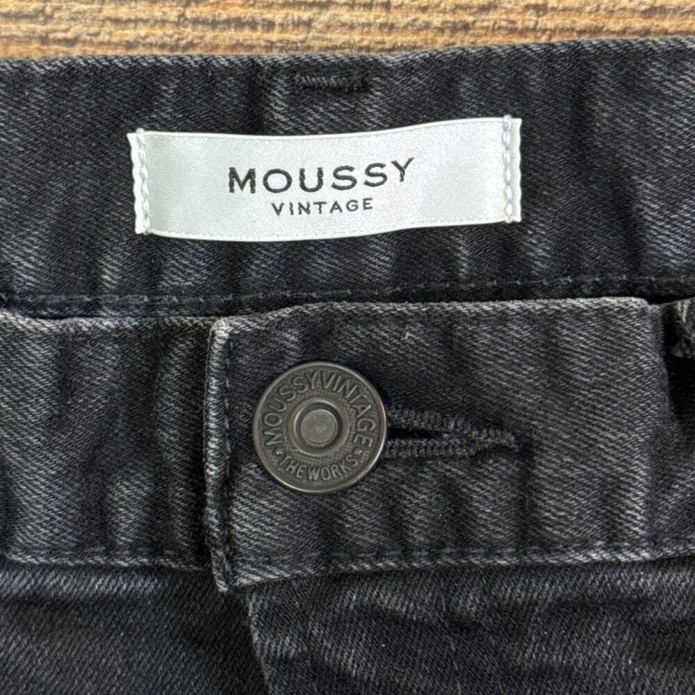 Moussy Vintage Filer Rebirth Skinny Jeans High Waist Light Black SZ 28 - Picture 4 of 10